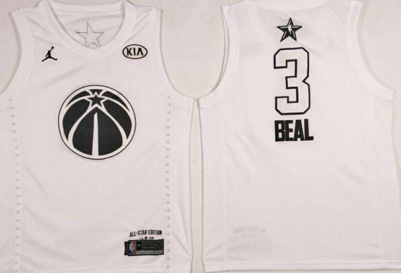 Men Washington Wizards #3 Beal White 2108 All Stars NBA Jerseys->washington wizards->NBA Jersey